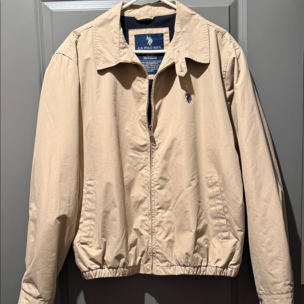 Polo. Men's Khaki Zip-Front Jacket